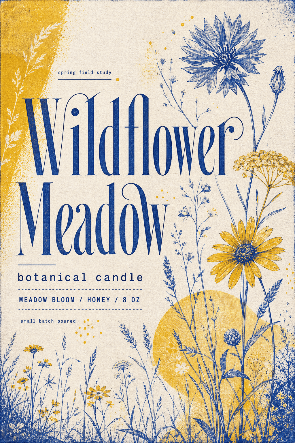 Wildflower Meadow candles label template