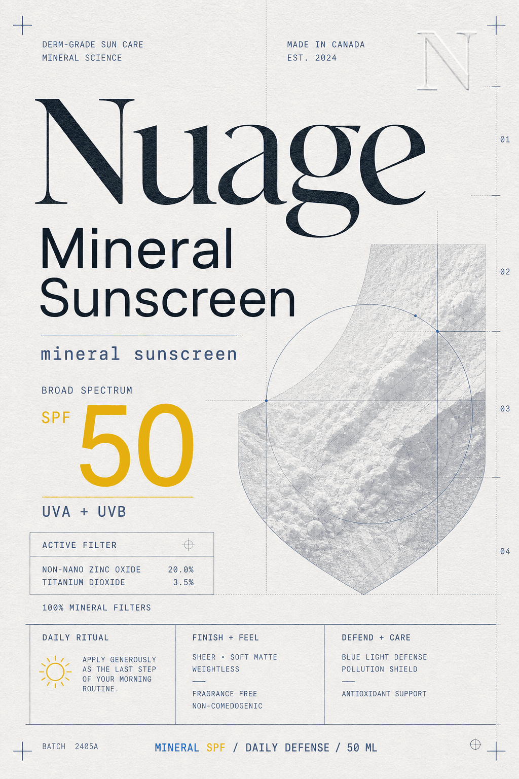 Sunscreen label example