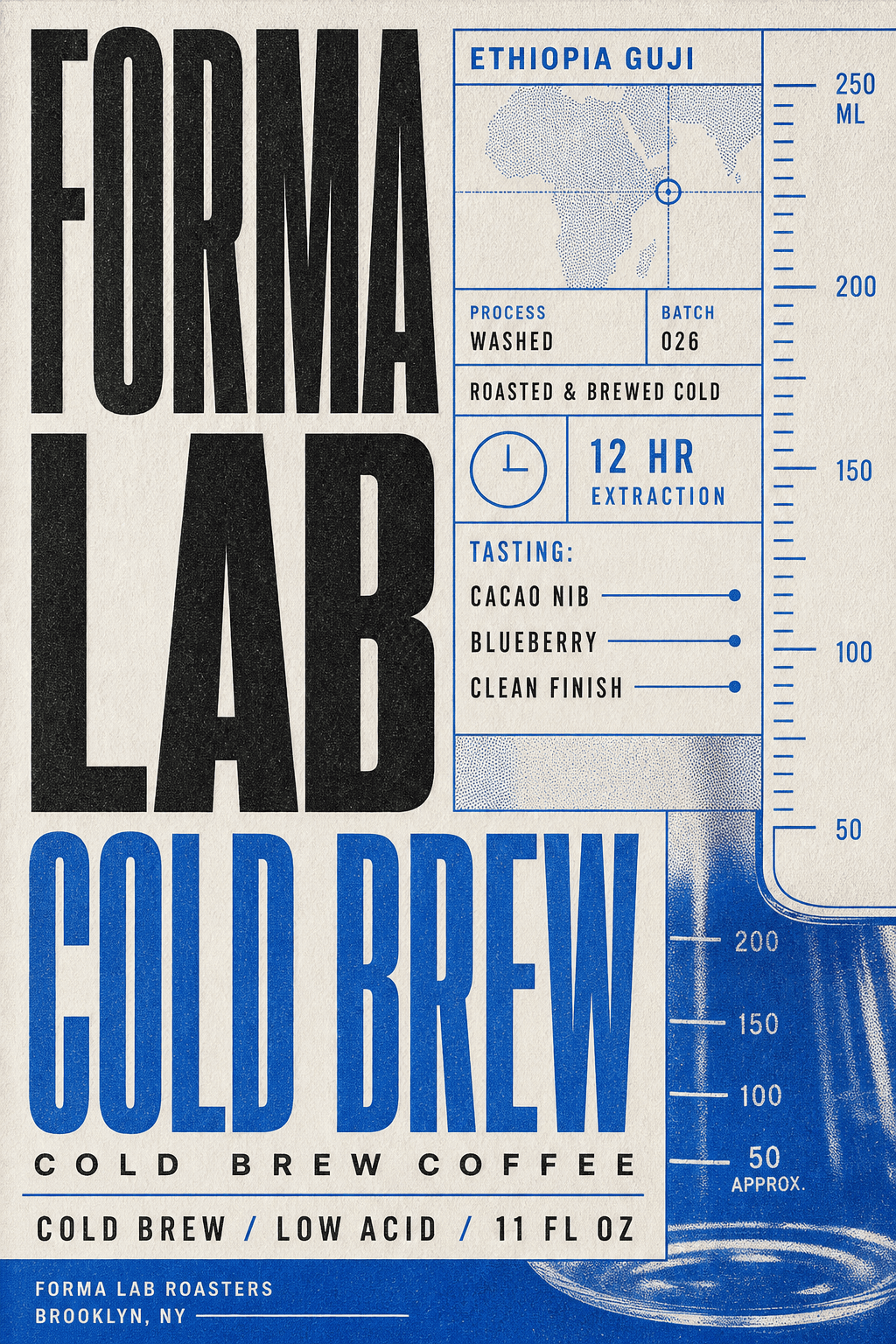 Forma Lab Cold Brew coffee label template