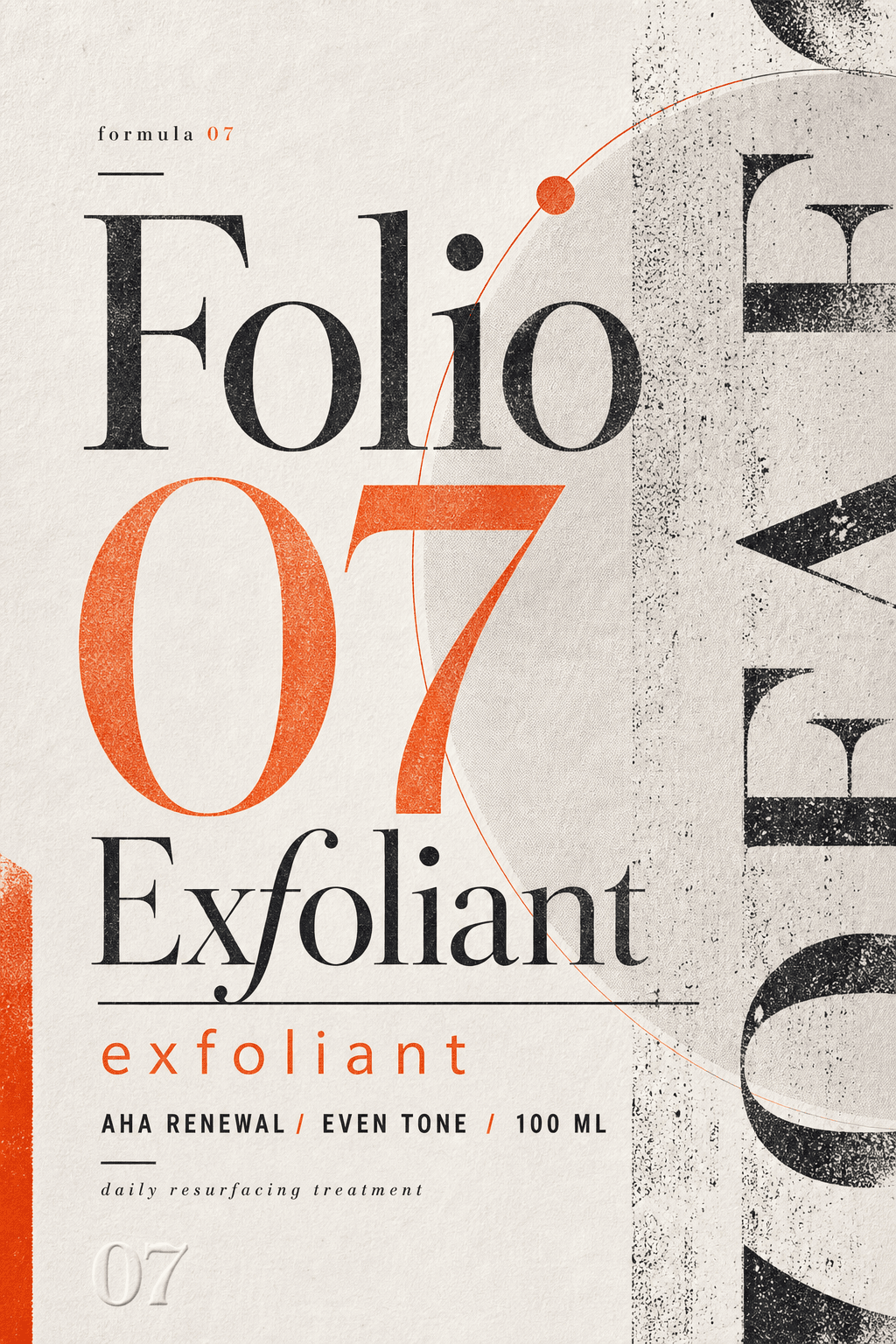 Folio 07 Exfoliant skincare label template
