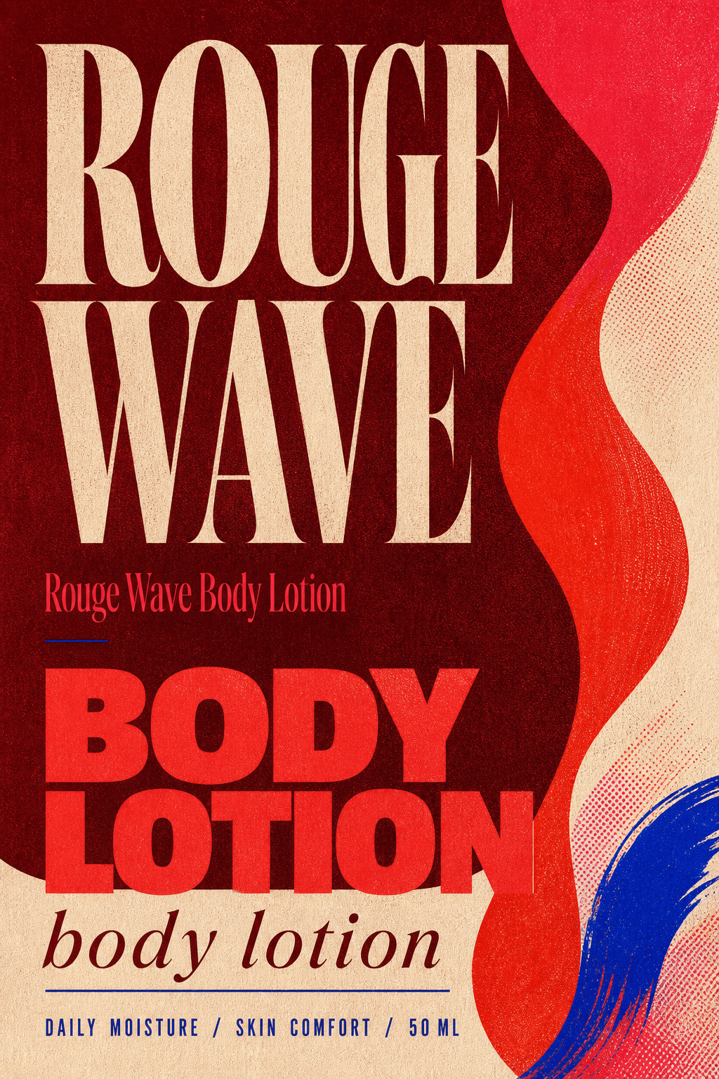 Rouge Wave Body Lotion front label direction
