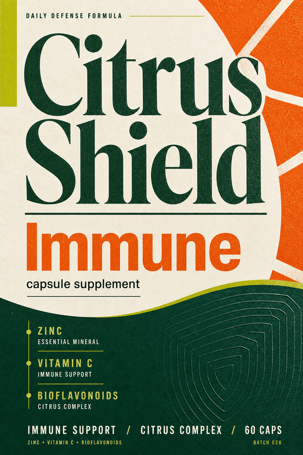 Citrus Shield Immune supplements label template
