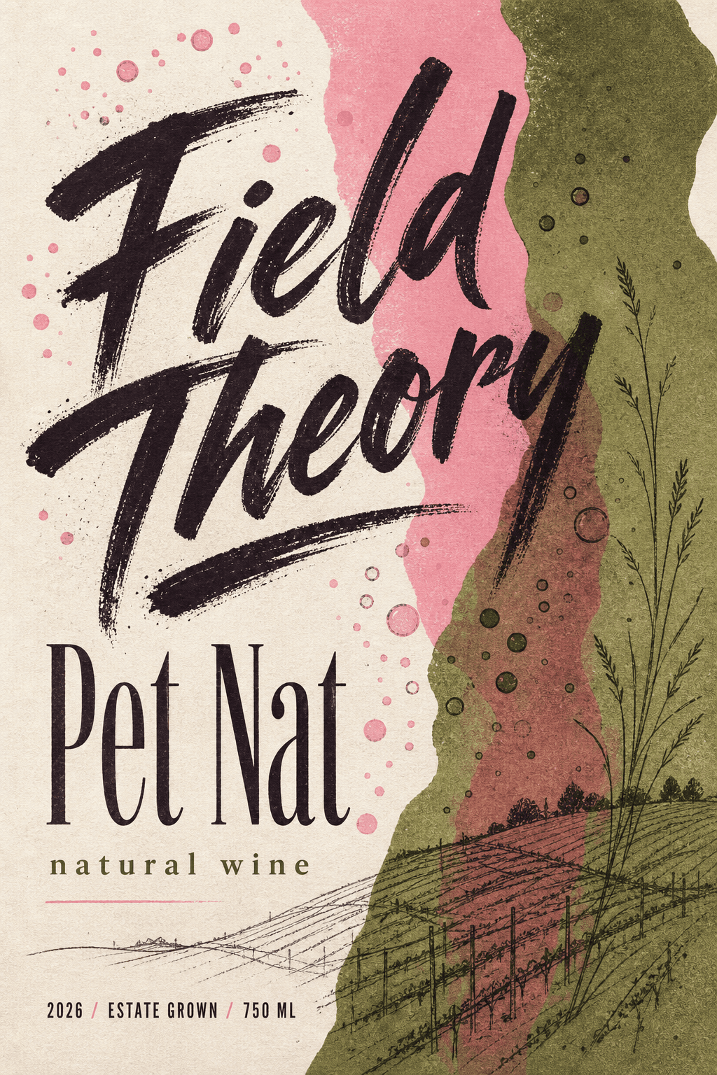 Field Theory Pet Nat wine label template